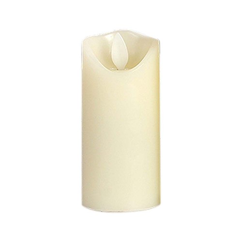 Bougie LED Ø5,3cm, 12,5cm de haut - 2700K, à piles, blanc chaud, bougie d'ambiance sans flamme