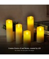 Bougie LED Ø5,3cm, 12,5cm de haut - 2700K, à piles, blanc chaud, bougie d'ambiance sans flamme