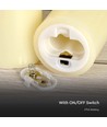 Lampe de table LED à effet flamme, 5,3x17,5cm - 2700K, à piles, flamme vacillante, lumière décorative