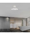 Plafonnier LED 37W en métal, blanc - Ø50cm, 4000lm, 4000K, design double rond
