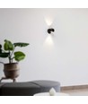 Applique LED 10W - Noir, 3000K, 13,5x10 cm, intérieur, source lumineuse incluse