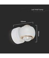 Applique LED 10W Up/Down - Blanc, 3000K, 13,5x10 cm, IP44, source lumineuse incluse