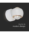 Applique LED 10W Up/Down - Blanc, 3000K, 13,5x10 cm, IP44, source lumineuse incluse