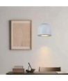 Suspension LED 8,5W, Ø10cm - Gris clair, 850lm, touch on/off, câble réglable, source lumineuse incluse