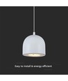 Suspension LED 8,5W, Ø10cm - Gris clair, 850lm, touch on/off, câble réglable, source lumineuse incluse