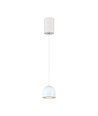 Suspension LED 8,5W - Ø10cm, blanc, touch on/off, 3000K, source lumineuse incluse