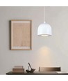 Suspension LED 8,5W - Ø10cm, blanc, touch on/off, 3000K, source lumineuse incluse