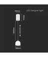 Suspension LED 8,5W - Ø10cm, blanc, touch on/off, 3000K, source lumineuse incluse