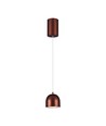 Suspension 8,5W, Ø10cm - Touch on/off, cuivre, 3000K, câble 160cm, source lumineuse incl.