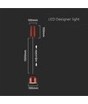 Suspension 8,5W, Ø10cm - Touch on/off, cuivre, 3000K, câble 160cm, source lumineuse incl.