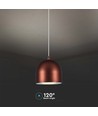 Suspension 8,5W, Ø10cm - Touch on/off, cuivre, 3000K, câble 160cm, source lumineuse incl.