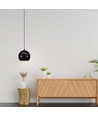 Suspension LED 8,5W - Ø18cm, noir, touch on/off, 3000K, source lumineuse incl.
