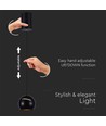 Suspension LED 8,5W - Ø18cm, noir, touch on/off, 3000K, source lumineuse incl.
