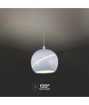 Suspension LED 8,5W - Ø12-18cm, blanc, touch on/off, 3000K, source lumineuse incl.
