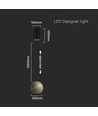 Suspension LED 8,5W, Ø12cm - Champagne or, touch on/off, 3000K, source lumineuse incl.