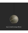 Suspension LED 8,5W, Ø12cm - Champagne or, touch on/off, 3000K, source lumineuse incl.