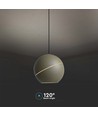Suspension LED 8,5W, Ø12cm - Champagne or, touch on/off, 3000K, source lumineuse incl.