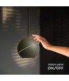 Suspension LED 8,5W, Ø12cm - Champagne or, touch on/off, 3000K, source lumineuse incl.