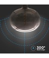 4W Ampoule en forme de globe E27 - Filament de carbone Verre noir 300°