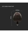 4W Ampoule en forme de pomme E27 - Filament carbone verre noir 300°