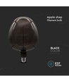 4W Ampoule en forme de pomme E27 - Filament carbone verre noir 300°