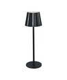 Lampe de table LED rechargeable 1,5W, CCT - Tactile dimmable, USB-C, noir, réglable en hauteur
