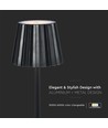 Lampe de table LED rechargeable 1,5W, CCT - Tactile dimmable, USB-C, noir, réglable en hauteur