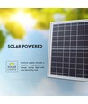 Projecteur LED 40W avec panneau solaire - 4000K, boîtier blanc