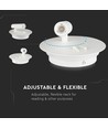 Applique murale hôtel LED 3W + 6W avec liseuse - Blanc, 3000K, boutons on/off, CREE LED