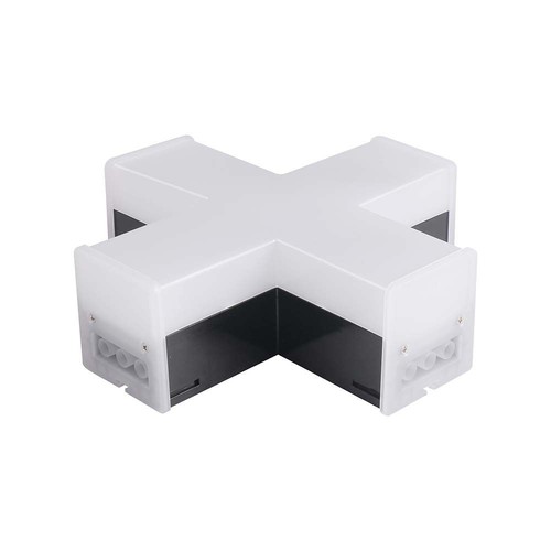 Connecteur en X pour éclairage linéaire LED, noir - 6500K, IP20, 181x181x58mm