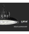 High bay LED 120W/150W/200W, 160lm/W - IP65, CCT 3-en-1, puissance réglable, Ø32cm