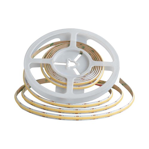 5m 18W/m CCT COB-LED strip, RA90 - 24V, IP20, 560 LED par mètre, 8mm large, dimmable