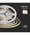 5m 18W/m CCT COB-LED strip, RA90 - 24V, IP20, 560 LED par mètre, 8mm large, dimmable