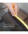 5m 18W/m CCT COB-LED strip, RA90 - 24V, IP20, 560 LED par mètre, 8mm large, dimmable