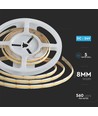 5m 18W/m CCT COB-LED strip, RA90 - 24V, IP20, 560 LED par mètre, 8mm large, dimmable