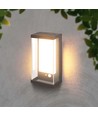 Applique murale Solara 1W avec détecteur - IP65, 3000K, gris foncé, solaire, détecteur de mouvement, extérieur
