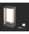 Applique murale Solara 1W avec détecteur - IP65, 3000K, gris foncé, solaire, détecteur de mouvement, extérieur