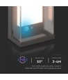 Applique murale Solara 1W avec détecteur - IP65, 3000K, gris foncé, solaire, détecteur de mouvement, extérieur