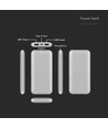Powerbank 10000mAh, 10W - Argent, affichage LED, incl. câble Type-C 30cm
