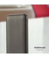 Batterie Externe 10000mAh - 2A, Câble Type C 30cm, Gris