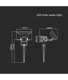 Lampe solaire de jardin V-Tac - Noir, LED COB, avec piquet, IP65
