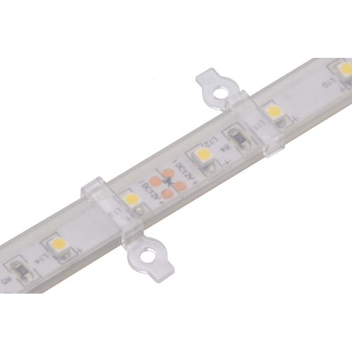 20 pcs. clips de montage transparents pour bande LED - 8mm, compatible avec bandes IP65