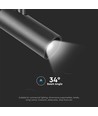 Spot sur rail magnétique ultra-fin 11W, 48V - 1300lm, 34°, noir, 6400K, IP20