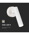 Spot mural LED 2W - 4000K, blanc, 38 degrés, 140x60x60mm, IP20 intérieur