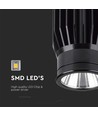 Spot module LED 18W - 1900lm, IP20, boîtier noir, 4000K, aluminium