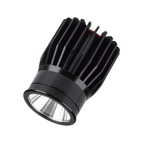 Spot encastrable LED 18W - 1900lm, 6400K, noir, IP20, matériau aluminium