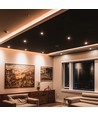 Spot encastrable LED 18W - 1900lm, 6400K, noir, IP20, matériau aluminium