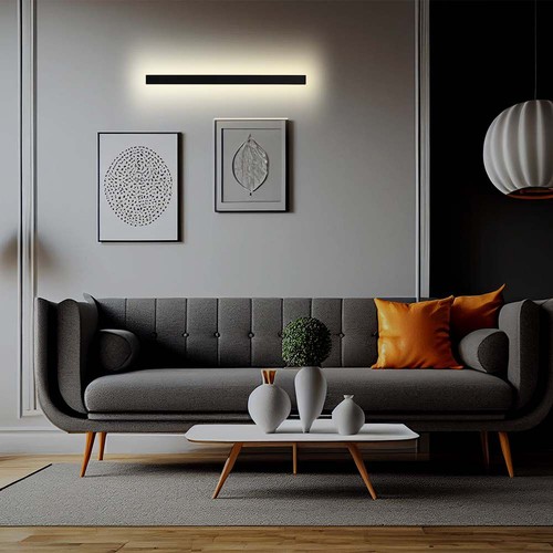Applique murale LED 16W - IP65 intérieur et extérieur, 101cm, Anthracite, source lumineuse incluse