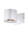Applique murale ronde blanche 5W avec éclairage haut/bas - IP65, 4000K, source lumineuse incluse