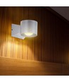 Applique murale ronde blanche 5W avec éclairage haut/bas - IP65, 4000K, source lumineuse incluse